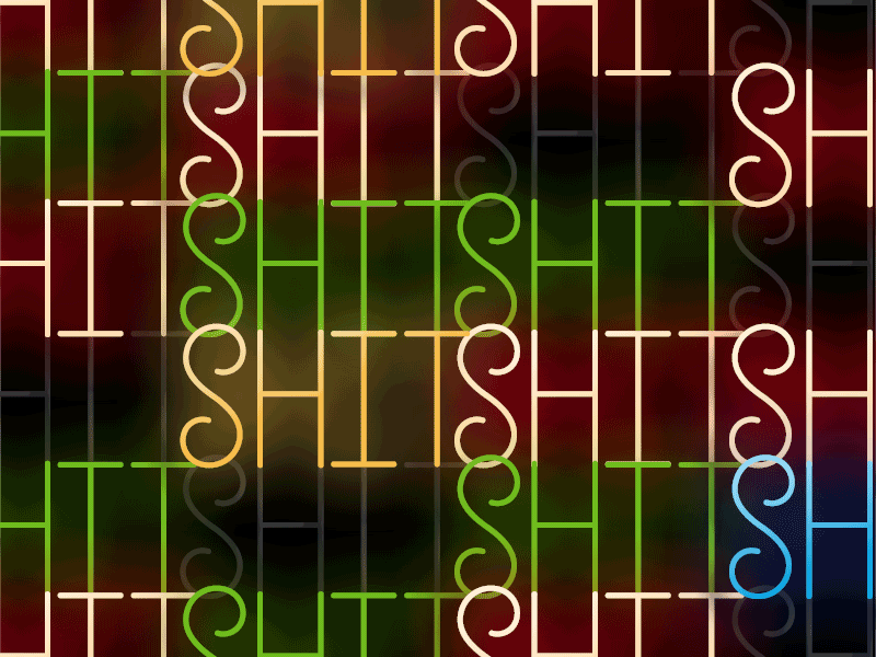 Drawing "Shit" Every Day animated daily glowing handlettered lettering lights neon