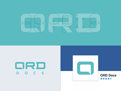 ORD Docs branding bubble chat custom grid identity logo logotype speech translation type vector