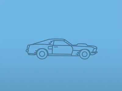 1969 Mustang automobile car clean design fast ford graphicdesign icon line muscle mustang simple