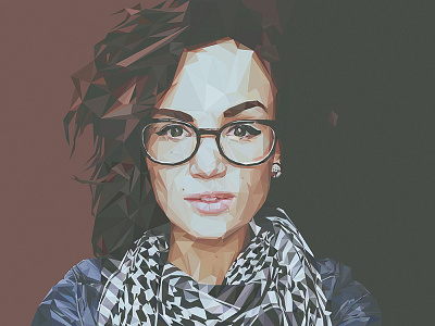 Geometric Portrait geometric geometric portrait illustration illustrator poly polygon portrait shapes triangles vector