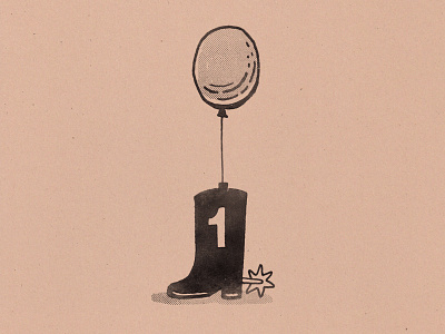 Cowboy Birthday balloon birthday boot
