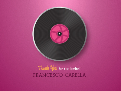 Thanks! invitation record