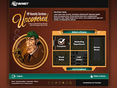 Education Portal digital painting sherlock holmes tech ui design website