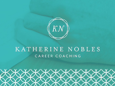 Katherine Nobles logo design brand branding career coach clean feminine logo logotype mark pattern timeless
