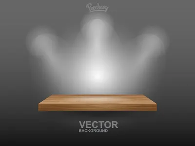 Empty shelf adobe free illustrator shelf spotlight vector