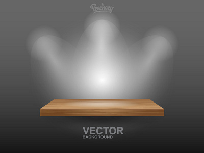 Empty shelf adobe free illustrator shelf spotlight vector