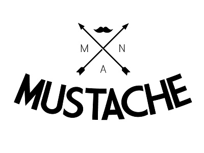 Mustache ♥ creative hipster logo men mustache simple