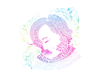 Word Art Portrait 365 portrait rainbow typography