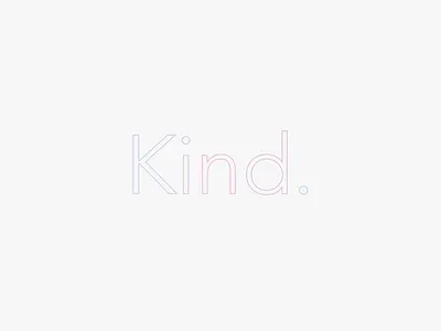 Kind. Logo brand design kind. lines logo