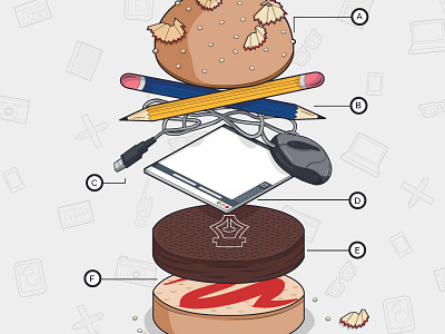 My Burger Special burger flat food graphics icons illustration infograph inspiration labels pencil personal vector