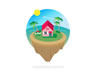 Kame House (Dragon Ball Z) dragon ball z dragonball flat flat design flat icon flat illustration goku house icon icon iconography kame kame house