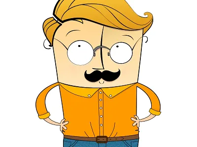 Guy cartoon character design illustration vector