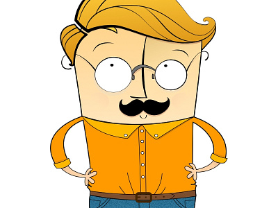 Guy cartoon character design illustration vector