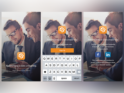 Networking app, a paid project app linkedin login mobile networking