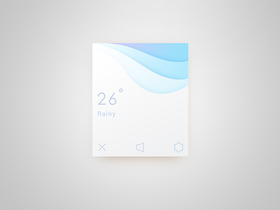 Rain Is Falling blue card clean color rain ui weather white