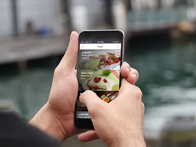 Discovery/Feed Screen feed screen food ordering ios minimal ui ux