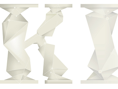Paper letters lettering low polly paper polly type