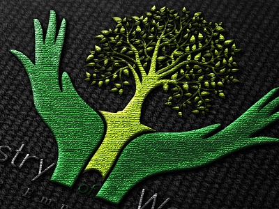 Ministry Of Wealth [ Custom Logo ] custom logo green hand life ministry training tree wealth