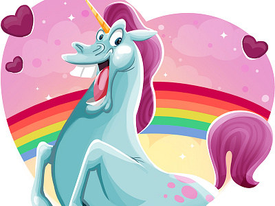 Unicorn cute funny illustration unicorn