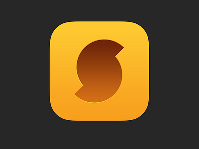 SoundHound iOS App Icon app app icon app store audio branding find hole icon id identification identify ios iphone microphone music orange search soundhound speaker ui
