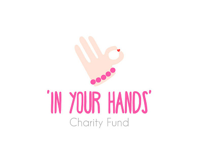 In Your Hands brand branding charity colour design hand illustration logo pink