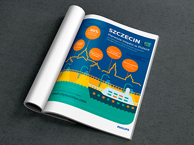 Philips Lighting infographic design flat graphic infographic lighting magazine philips poland poster szczecin