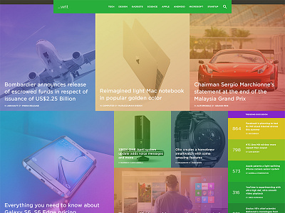 Magazine WIP blog colorful magazine news tech ui ux website wordpress