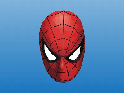 Spider-Man comics digital art illustration low poly marvel polygon shapes spider man spiderman super hero