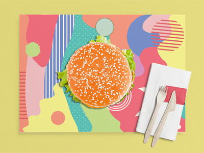 Mr Burger bar branding burger color food identity illustration restaurant