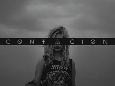C O N T A G I O N apocolypse black branding grunge logotype shape symbol typography