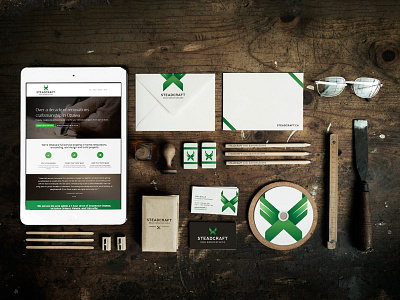 Steadcraft Renovations brand branding builder construction general contractor home logo renovations stationery trades