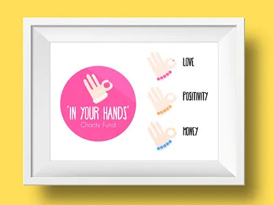 In Your Hands 2 brand branding charity design hand poster