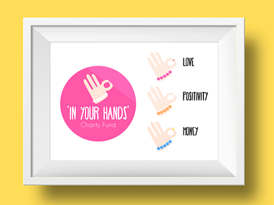 In Your Hands 2 brand branding charity design hand poster