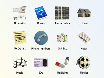 Phone app icons application cinema 4d notes photoshop