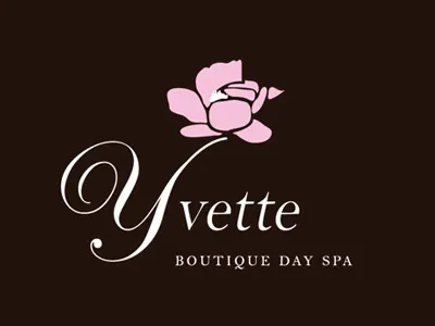 Yvette Boutique Day Spa logo bay area brand drawing elegant flower illustration logo mark spa