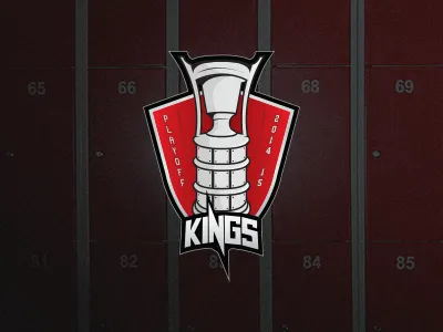 Playoff logo for Paneuropa Kings branding ice hockey illustrator kings logo playoff vector