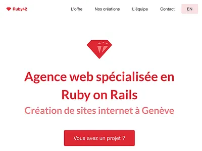 Ruby42 agency geneva rails ruby webiste