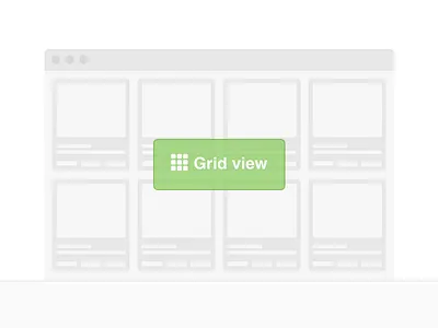 Active grid view active button clean flat grid illustration selected simple
