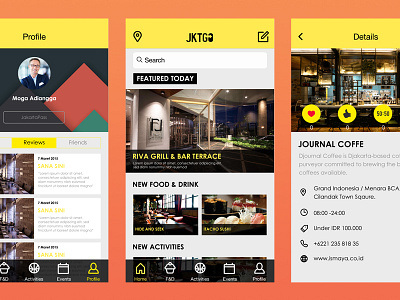 JKTGO iOS city clean design directory flat interface ios iphone ui ux