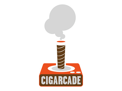 Cigarcade arcade cigar design logo logo design