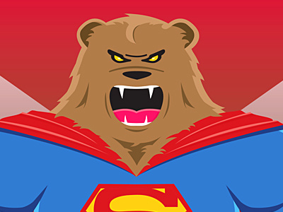 Superbear childhood comic book drawing illustration superbear superhero