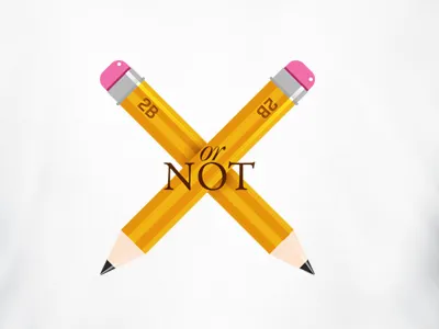 2B or not 2B? design icon pencils quote shakespeare t shirt tee