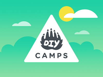 DIY Camps Branding branding diy gradient illuminati logo ryan brock triangle