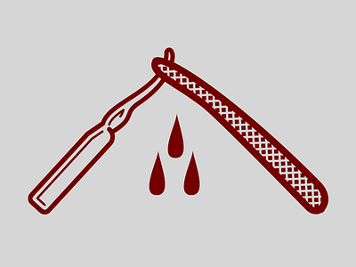 Straight Razor barber blade blood clean dapper haircut retro shave straight razor