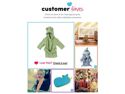 Recommended Products Email abandon baby email instagram kids olapic products recommendations responsive