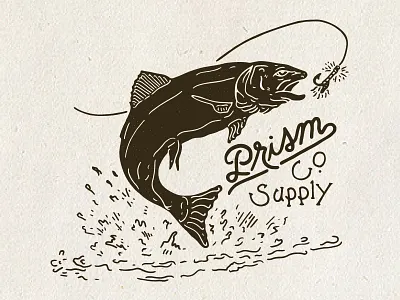 Trout design handmade motorcycles trout type typography