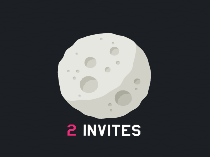 Dribbble Invites design flat gif invites moon space