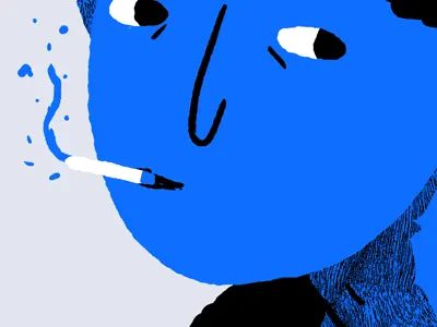 Smokin blue design illustration melbourne simple
