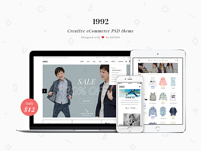1992 | Responsive Design 1992 creative dzoan ecommerce fashion minimalism psd responsive stylish theme