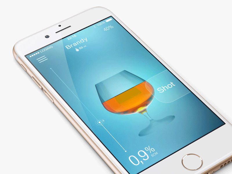 App menu alcohol animation application gif ios iphone measurement menu mobile shot